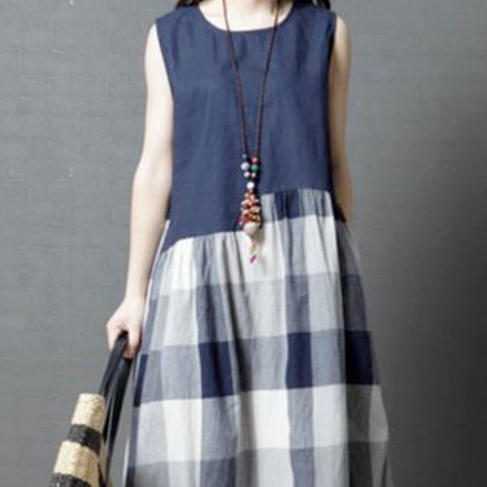 Patchwork Mid Dress